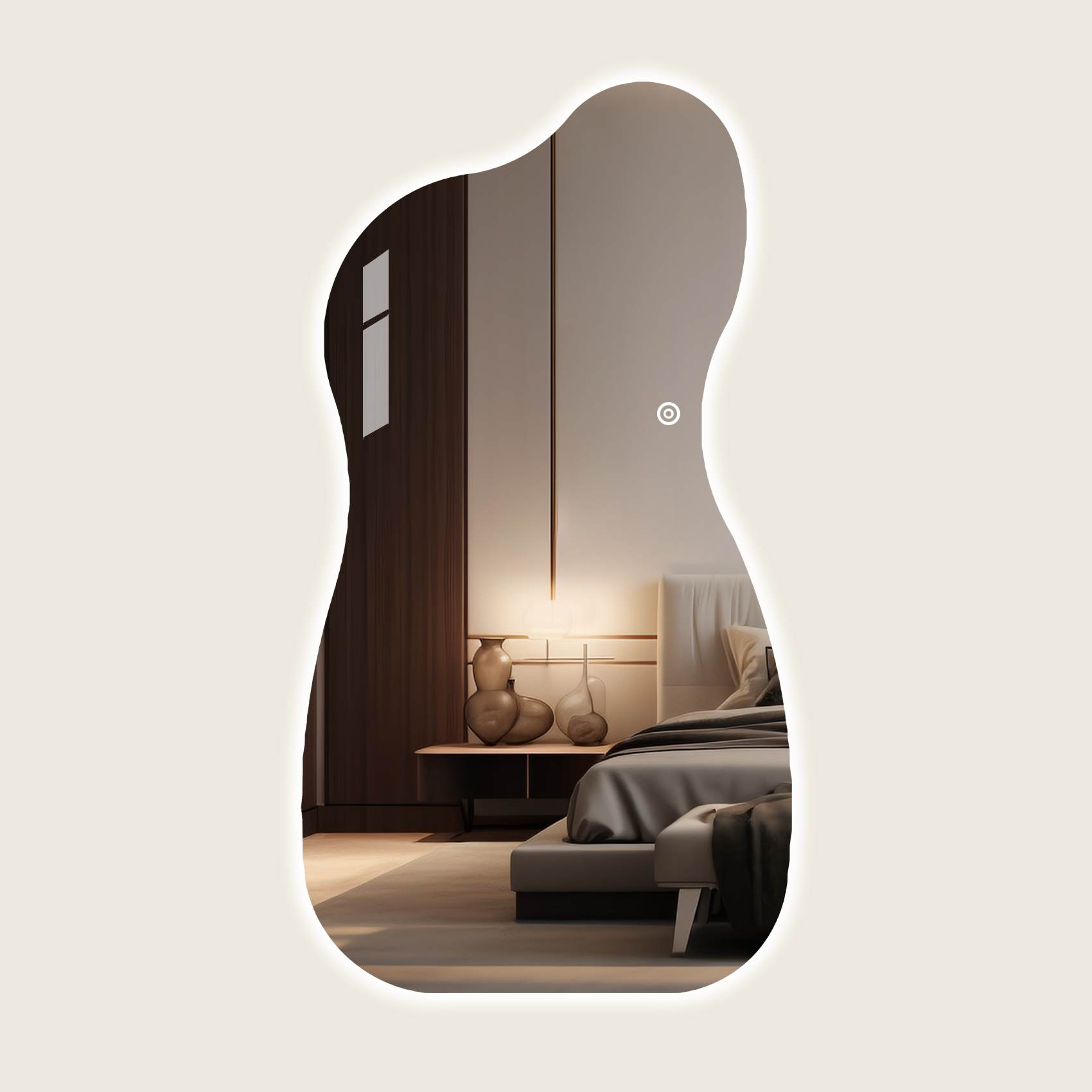 Organische Luxe Spiegel met LED verlichting – Uniek en Modern Design - 180x100cm