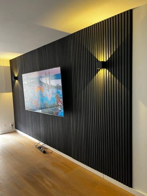 Akoestische wandpanelen zwart eiken