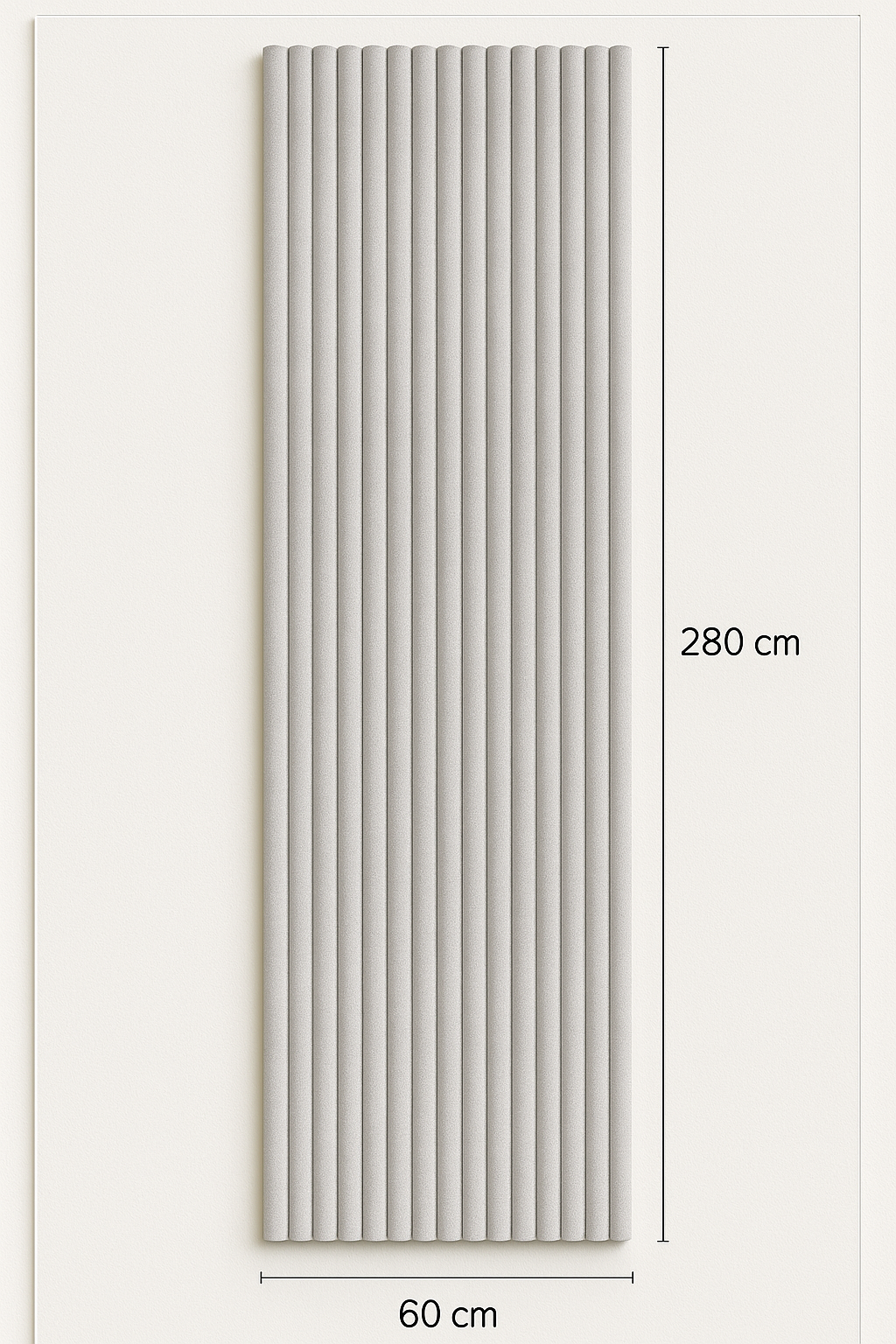 Akoestische panelen 280 x 60cm - Suede - Japandi beige