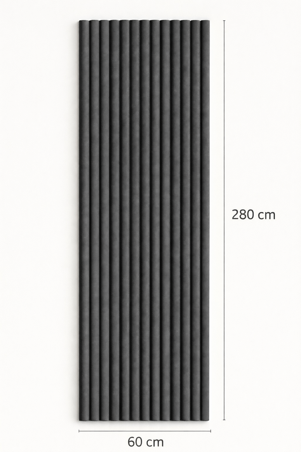 Akoestische panelen 280 x 60cm - Suede - Grijs