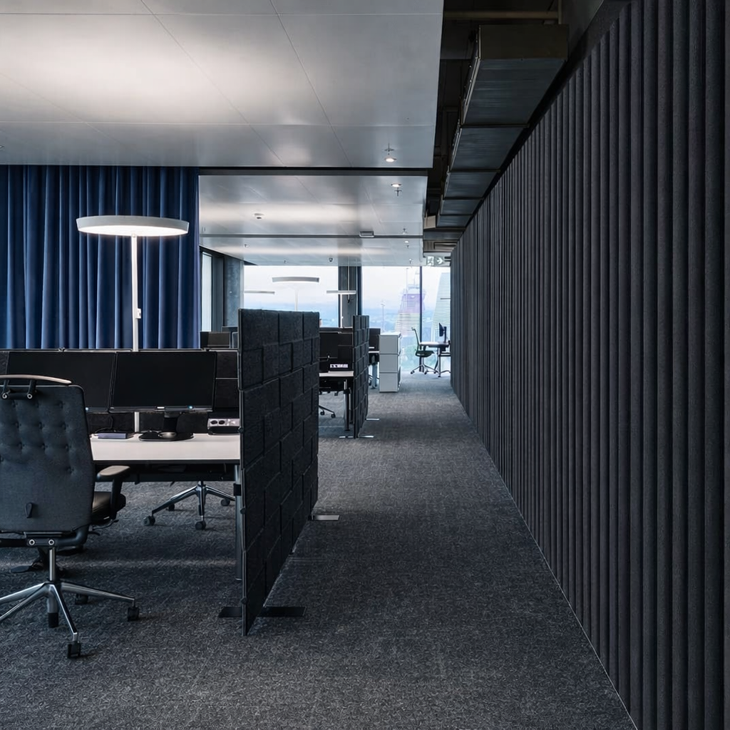 Akoestische panelen 280 x 60cm - Suede - Grijs