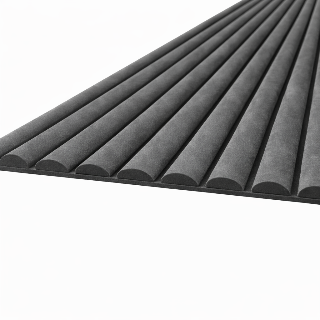 Akoestische panelen 280 x 60cm - Suede - Grijs