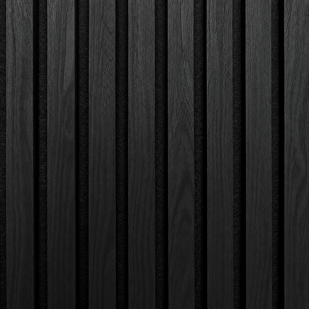 Akoestische wandpanelen - 280 x 60 x 2.2 cm - Zwart Eiken - Lattenwand - Akupanel - 3 zijdig houtfineer