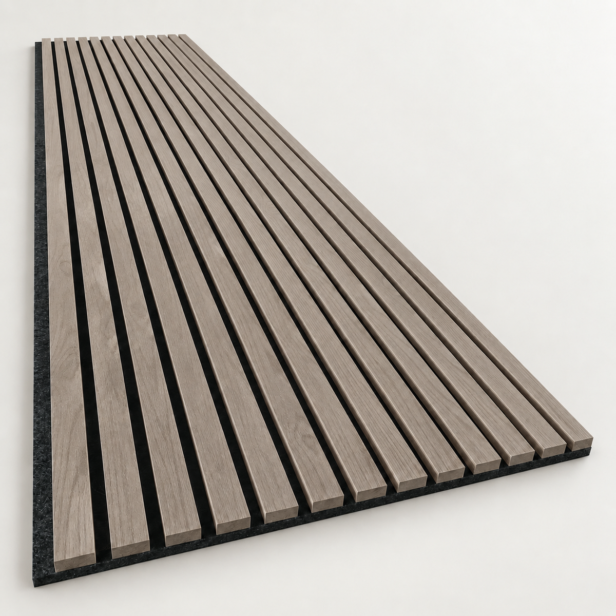 Akoestische wandpanelen - 280 x 60 x 2.2 cm - Walnoot Eiken - Lattenwand - Akupanel - 3 zijdig houtfineer