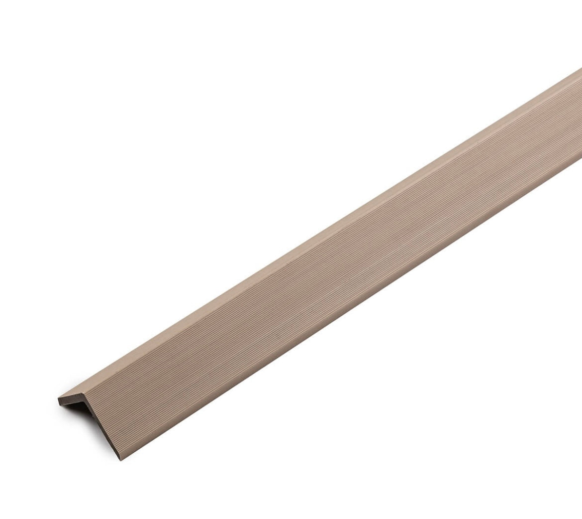 Afwerkprofiel Buitenhoek Buitenpaneel - Gevelbekleding Composiet 3D - Japandi Beige - 290cm