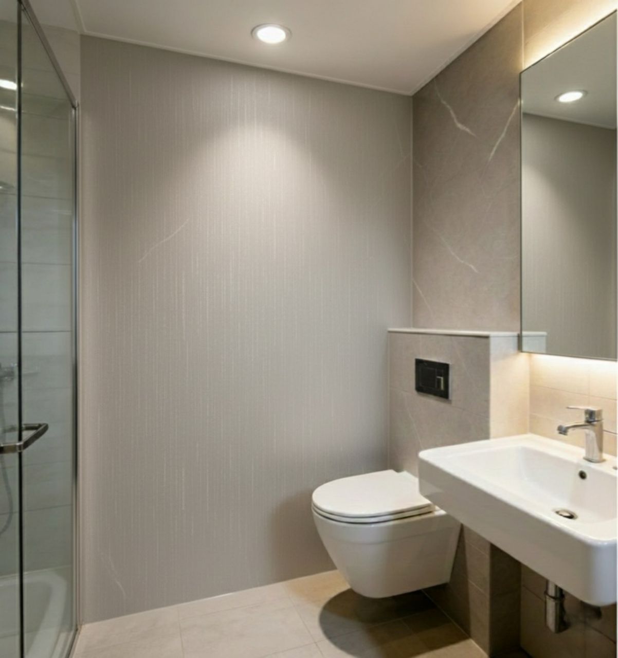 Linnen Japandi Wandpaneel - Natuurlijke Textuur - 280 x 122cm - Grijs