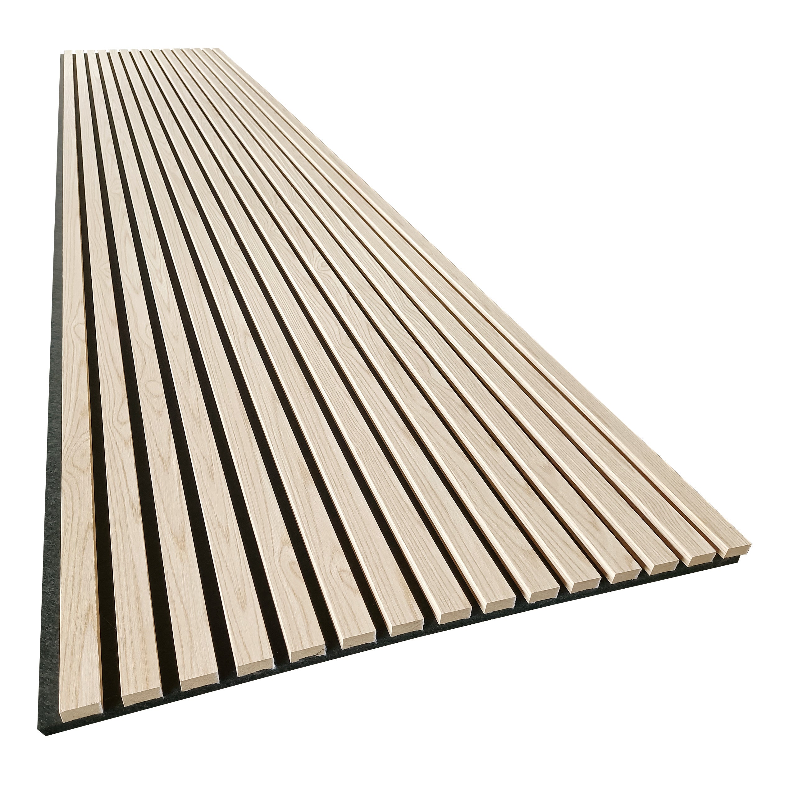 Akoestische wandpanelen - 280 x 60 x 2.2 cm - Rustiek Naturel Eiken - Lattenwand - Akupanel - 3 zijdig houtfineer