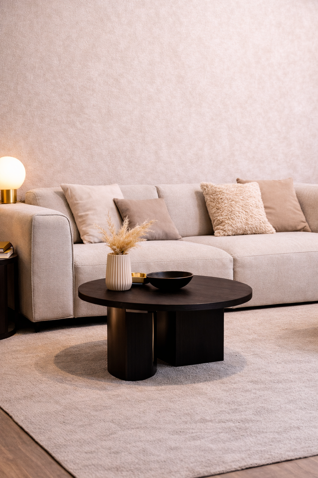 Suede Wandpaneel - Natuurlijke Textuur - 280 x 122cm - Japandi Beige