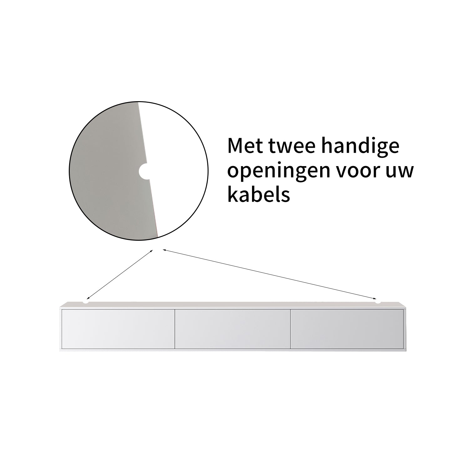 Chic TV Meubel 150cm – Pure White – Wit