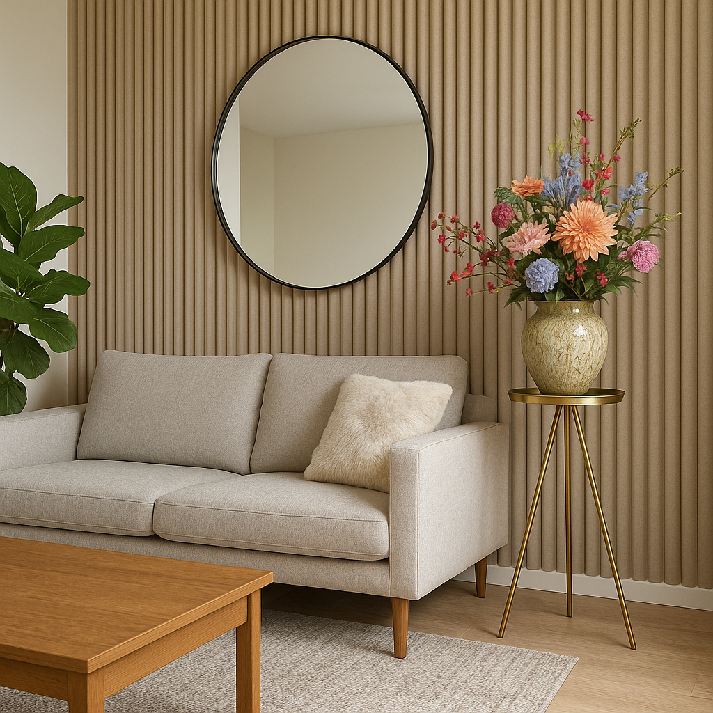 Akoestische panelen 280 x 60cm - Suede - Desert Taupe