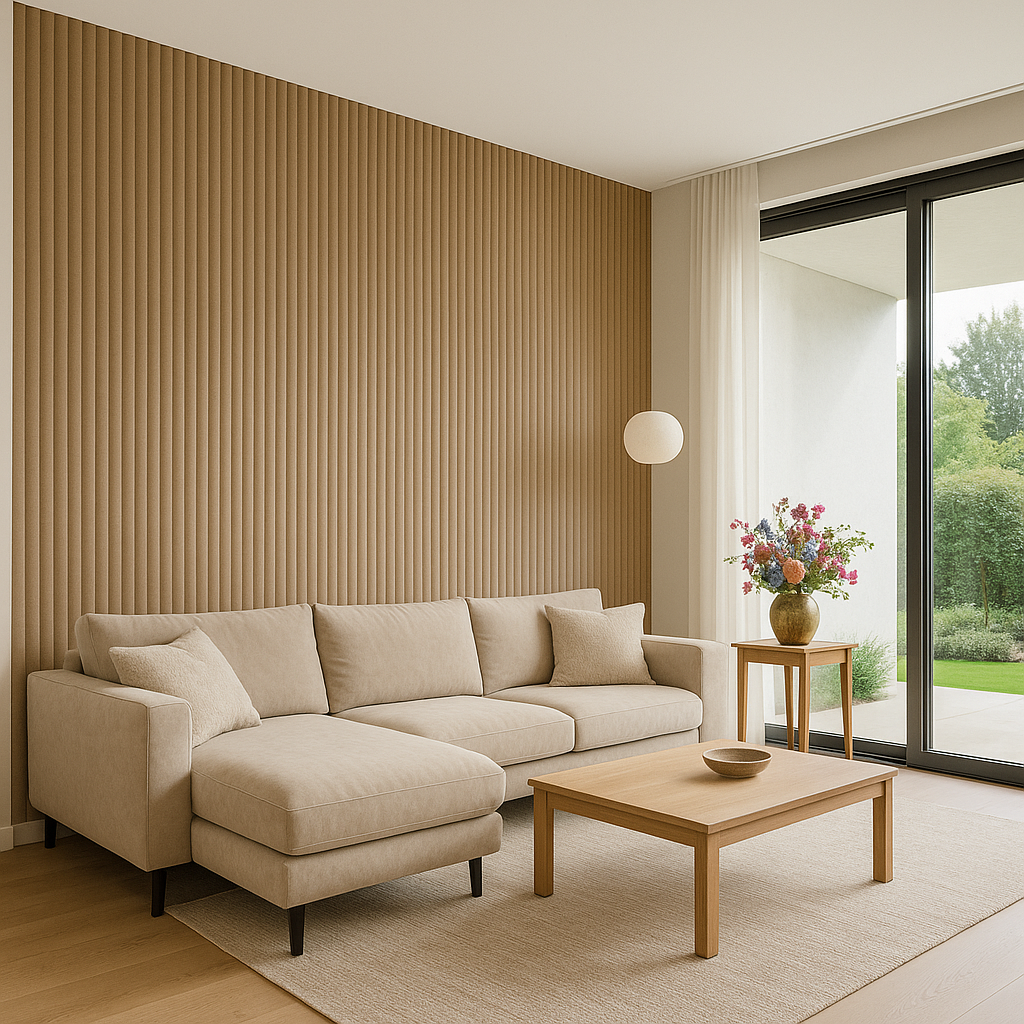 Akoestische panelen 280 x 60cm - Suede - Desert Taupe