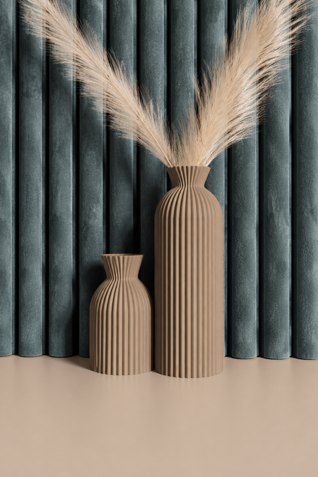 Akoestische panelen 280 x 60cm - Suede - Turqoise