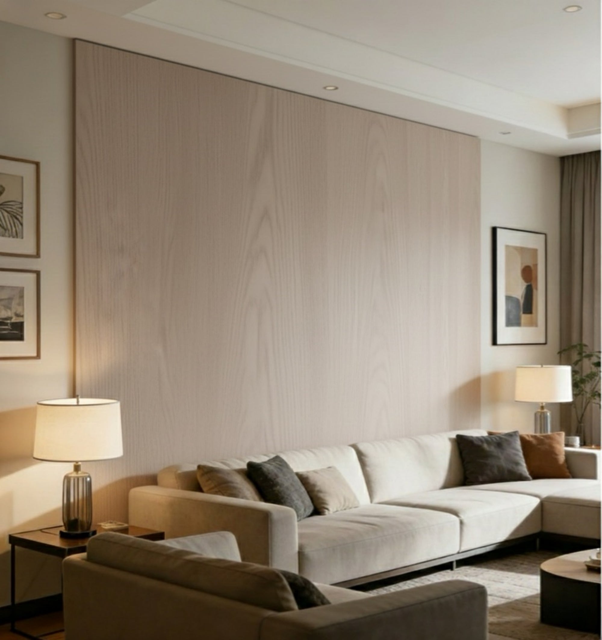 Houten Wandpaneel - Wood serie - 280 x 122cm - Light Grey