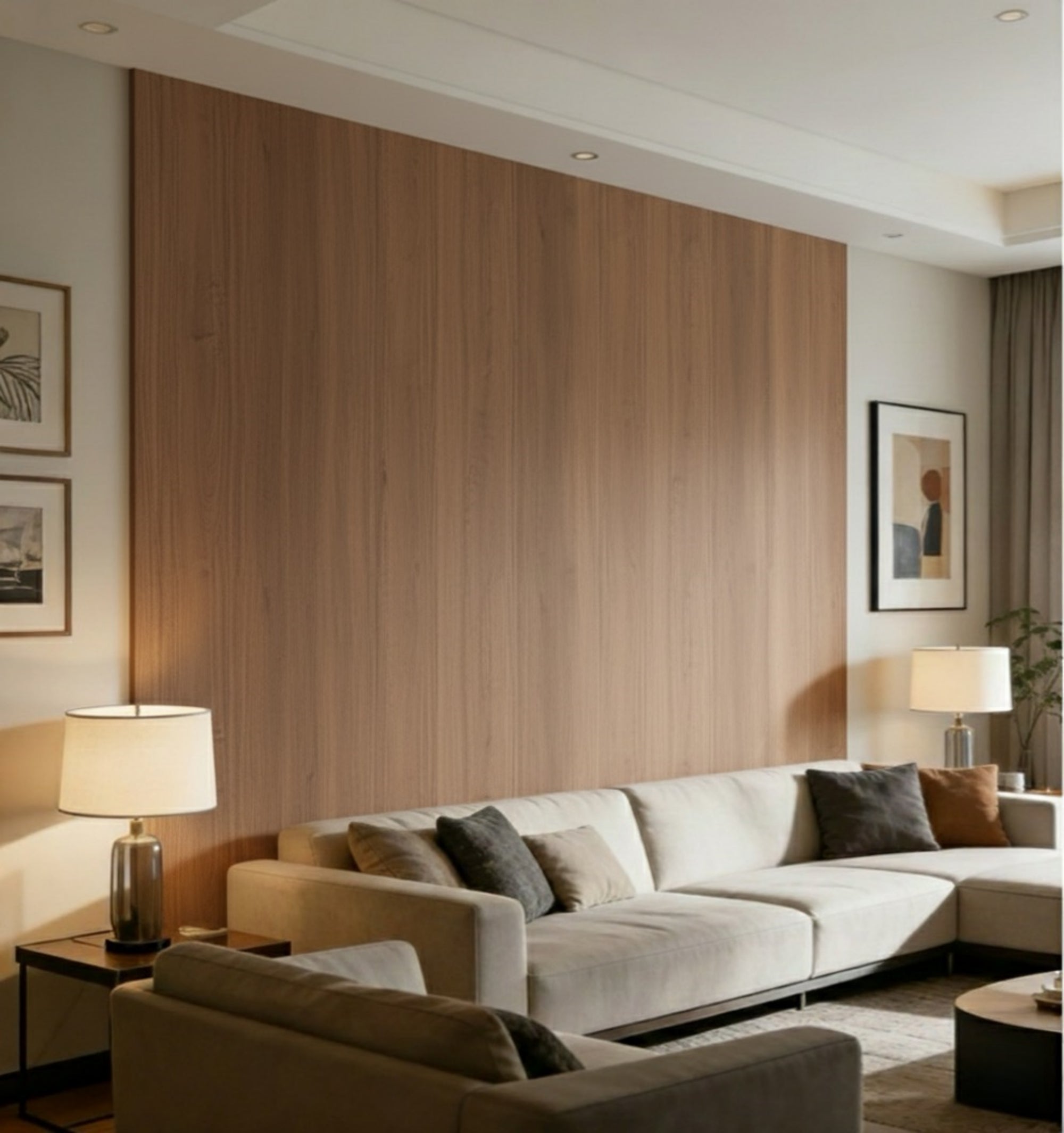 Houten Wandpaneel - Wood serie - 280 x 122cm - Walnoot eiken