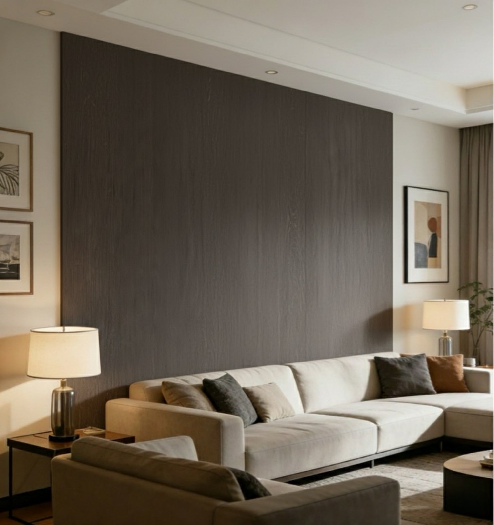 Houten Wandpaneel - Wood serie - 280 x 122cm - Gerookt eiken (Smoke)