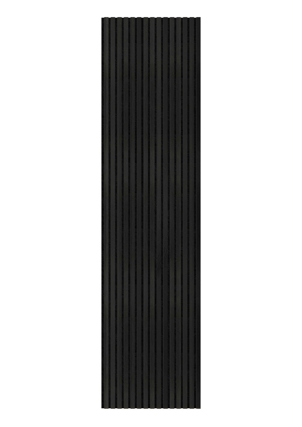 Akoestische wandpanelen - 280 x 60 x 2.2 cm - Zwart Eiken - Lattenwand - Akupanel - 3 zijdig houtfineer