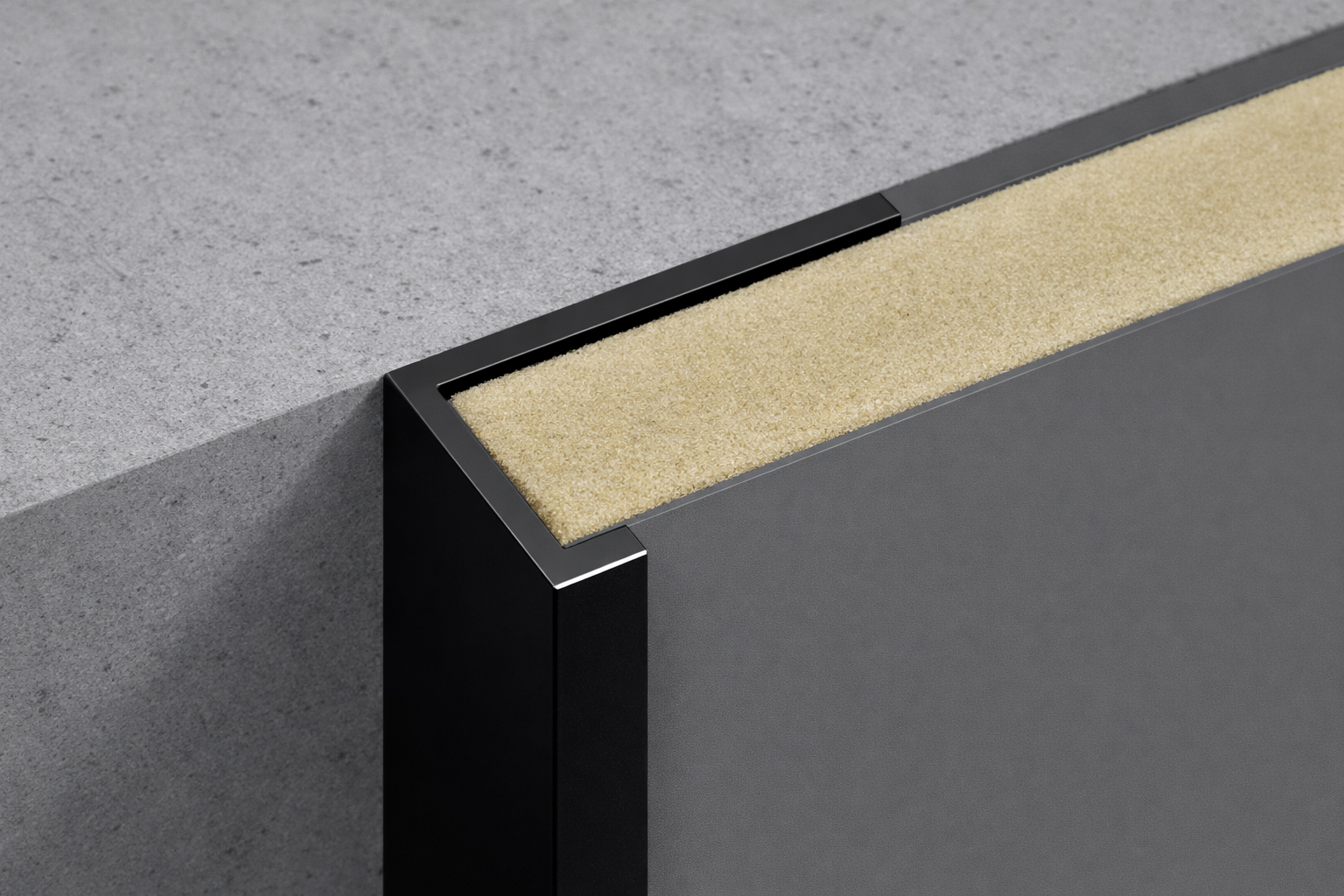 Eindprofiel - Bamboe - Zwart Aluminium