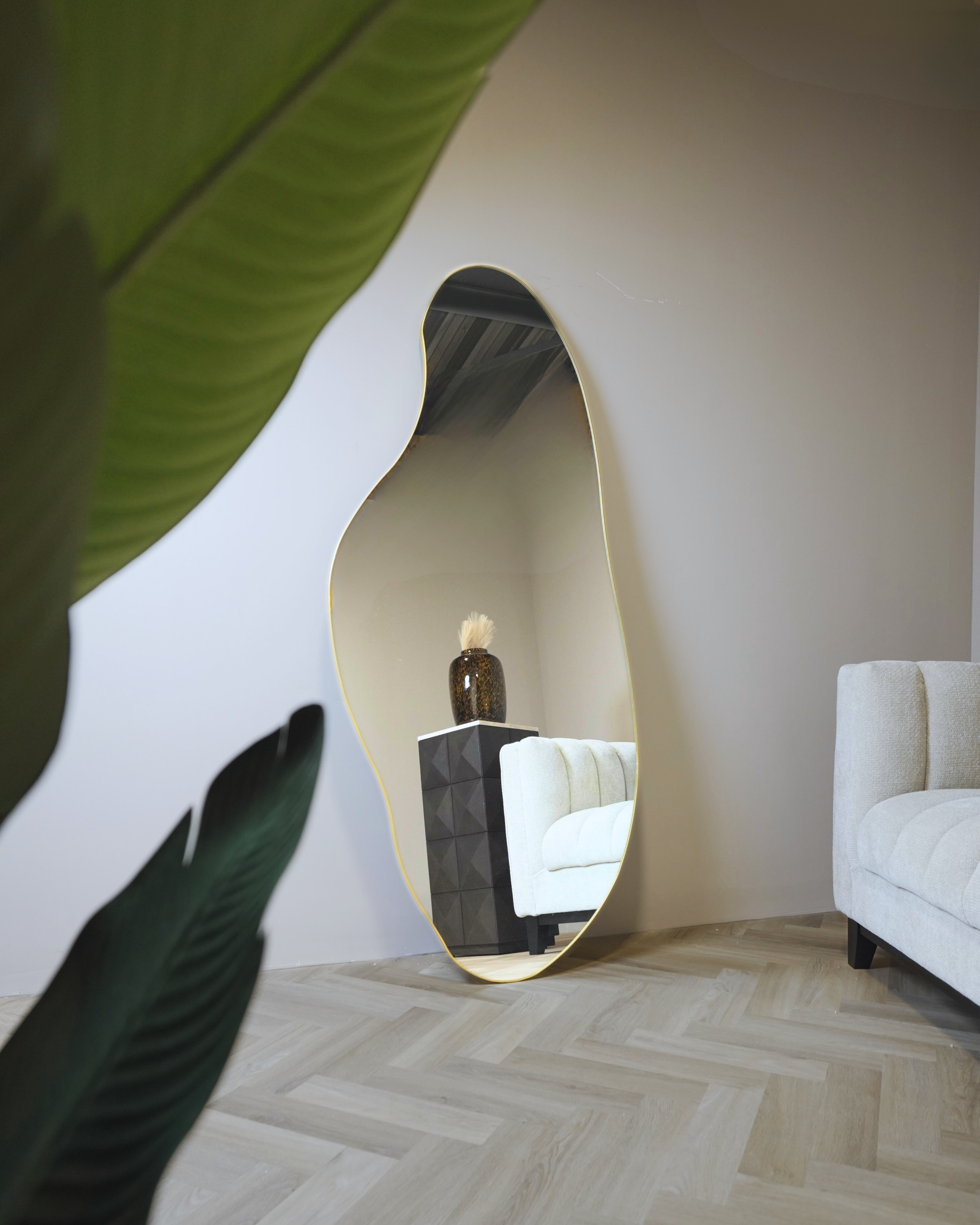 Organische Spiegel Lys – Ovaal - Goud- 180x80cm