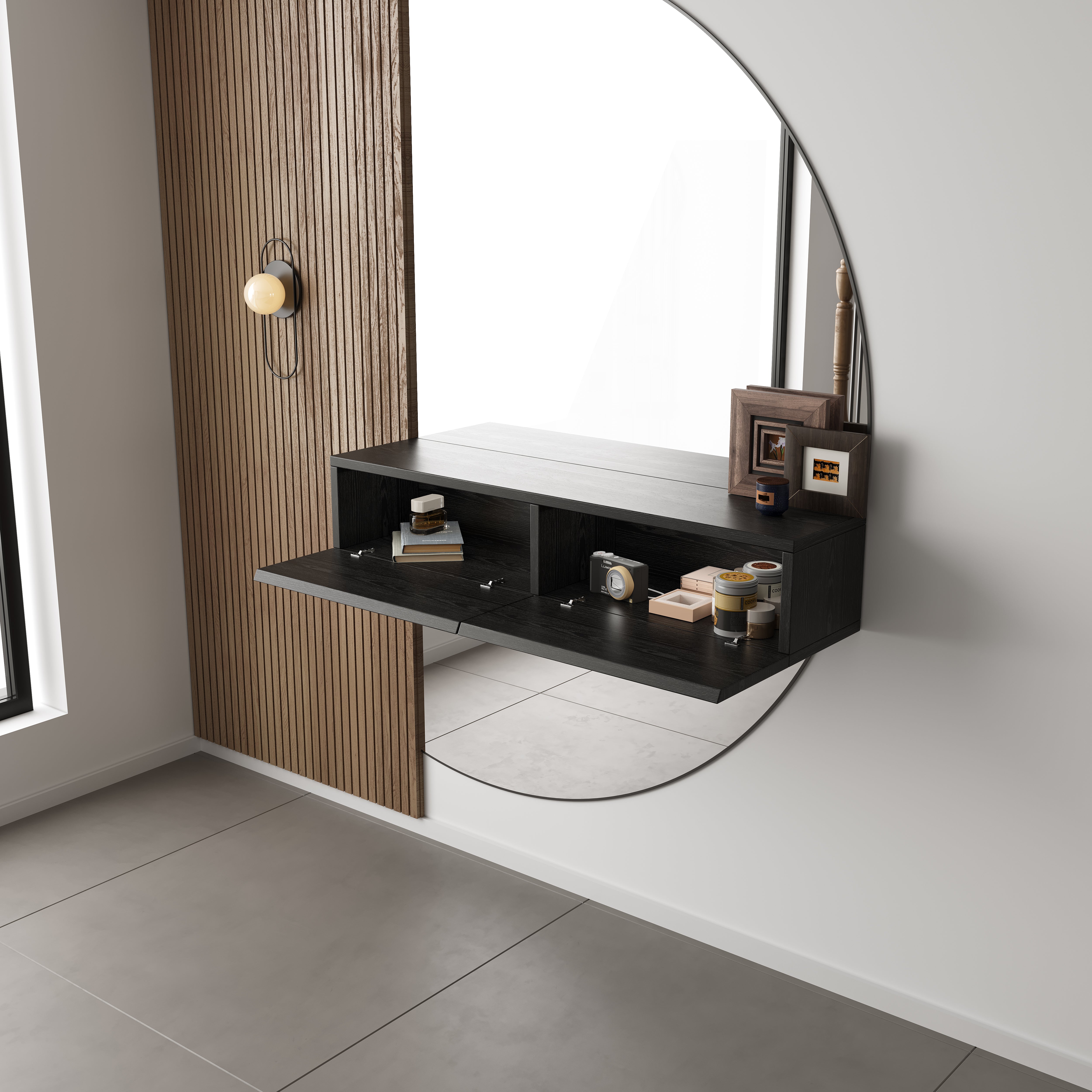 Chic Gangkast 100x26x20 cm – Exclusieve Softclose – Zwart Eiken