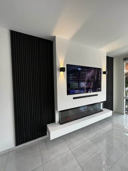 Akoestische wandpanelen zwart eiken