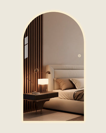 Boogspiegel met LED-verlichting – Frameless - 180x100cm