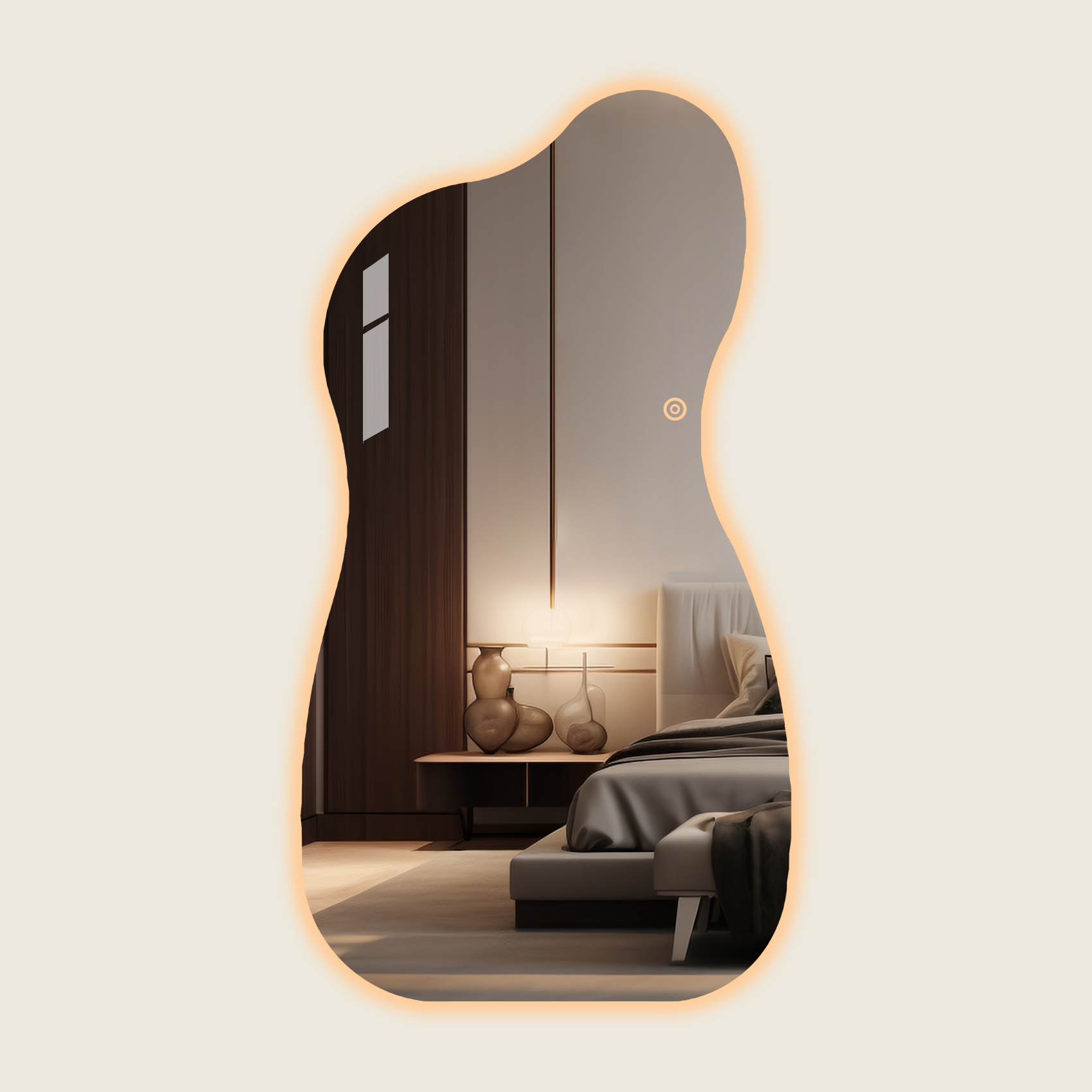 Organische Luxe Spiegel met LED verlichting – Uniek en Modern Design - 180x100cm