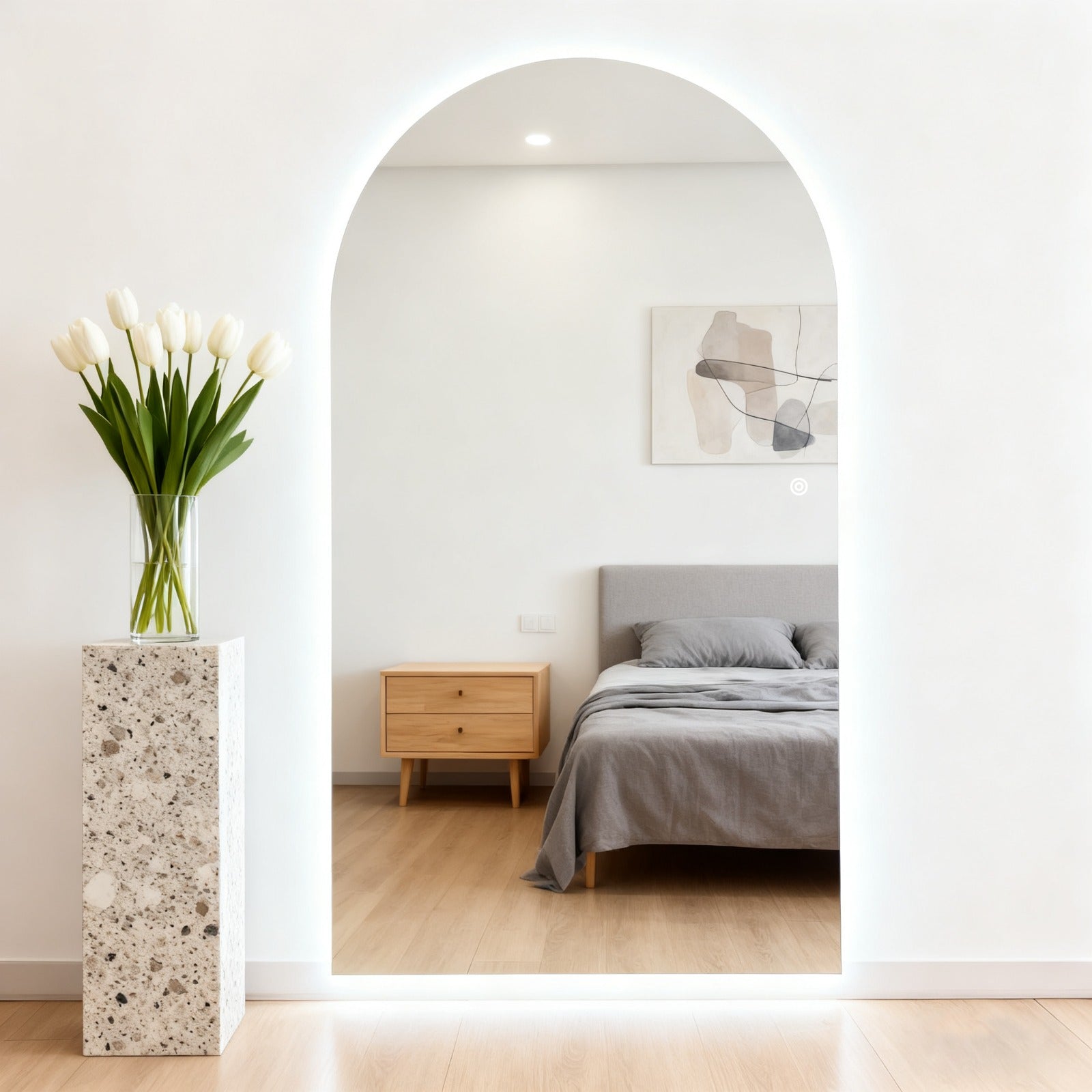 Boogspiegel Lys met LED-verlichting – Frameless - 180x100cm