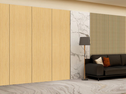 Decor paneel - 280 x 60 cm - Akoestische wandpanelen - Naturel eiken