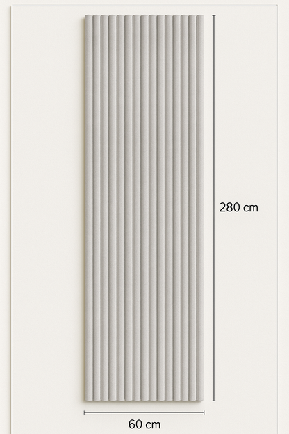 Akoestische panelen  280 x 60cm - Suede - Japandi beige