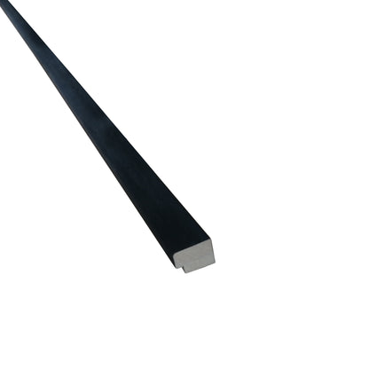 Eindlat zwart 280 cm