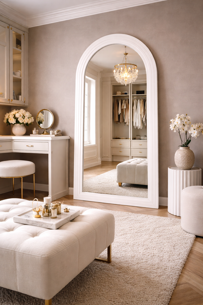 Boogspiegel Arch - Staand & hangsysteem - 180 x 80cm - Japandi Beige