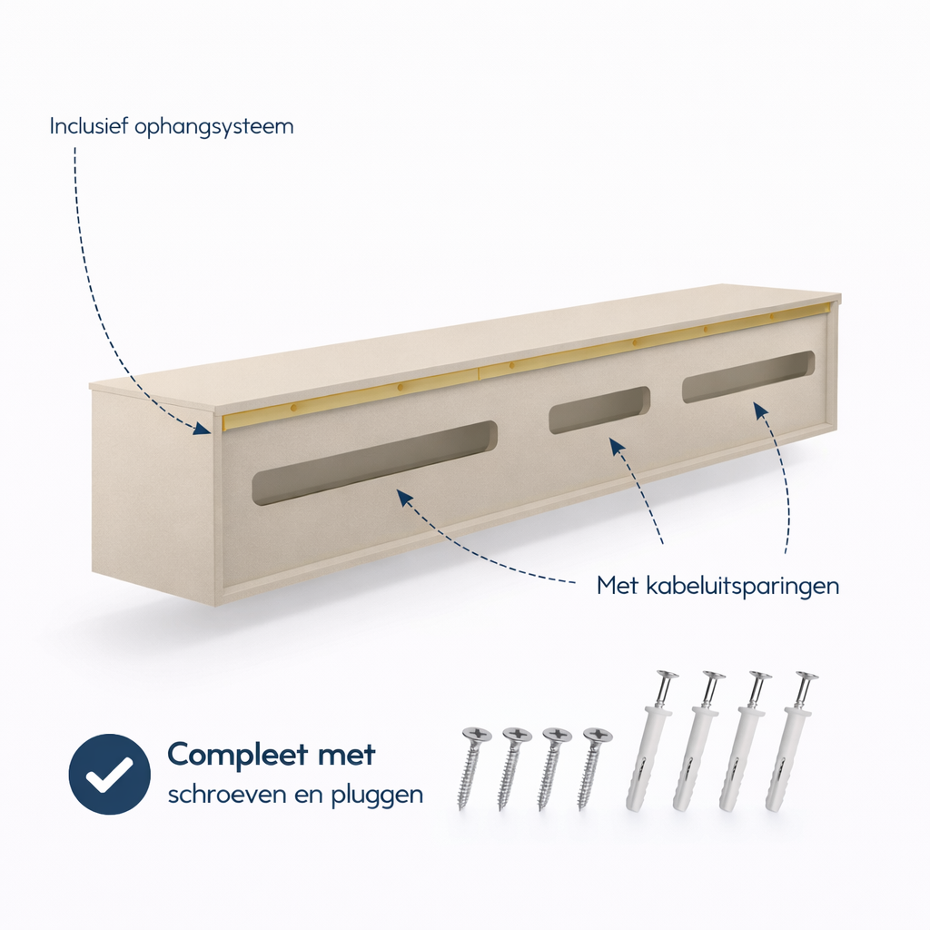 Chic TV Meubel 300cm – Japandi Beige