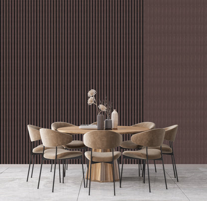 Decor paneel - 280 x 60 cm - Akoestische wandpanelen - Gerookt eiken