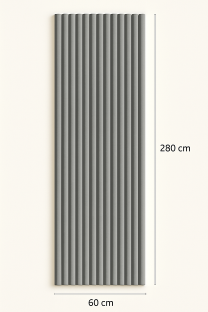 Akoestische panelen  280 x 60cm - Suede - Grijs