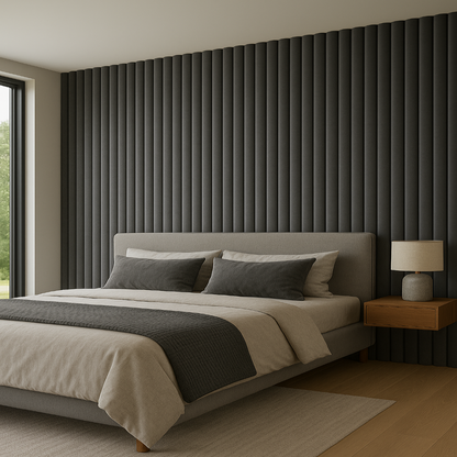 Akoestische panelen  280 x 60cm - Suede - Grijs