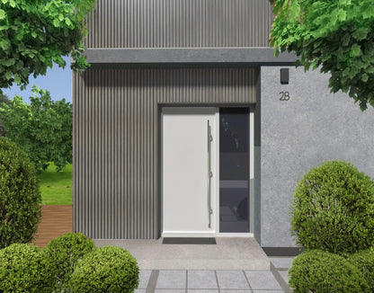 Composiet Gevelbekleding - Lattenwand Wandpanelen - 3D nerf - 290 x 22 cm - Grijs eiken