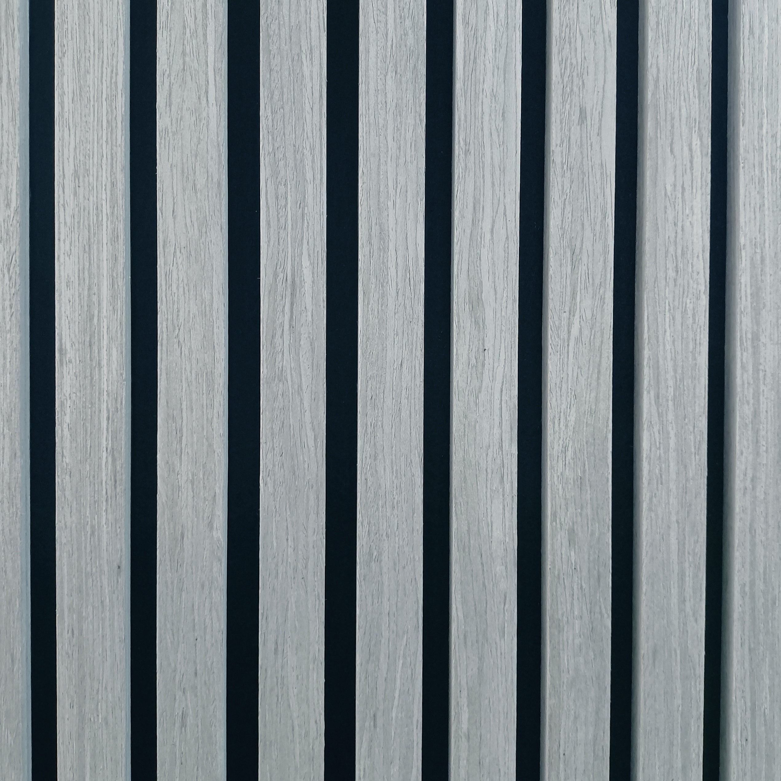 Akoestische wandpanelen - 280 x 60 x 2.2 cm - Grijs Eiken - Lattenwand - Akupanel - 3 zijdig houtfineer