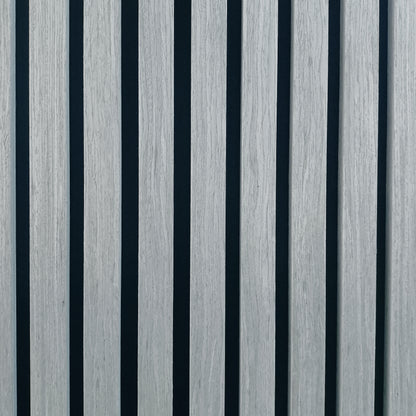 Akoestische wandpanelen - 280 x 60 x 2.2 cm - Grijs Eiken - Lattenwand - Akupanel - 3 zijdig houtfineer