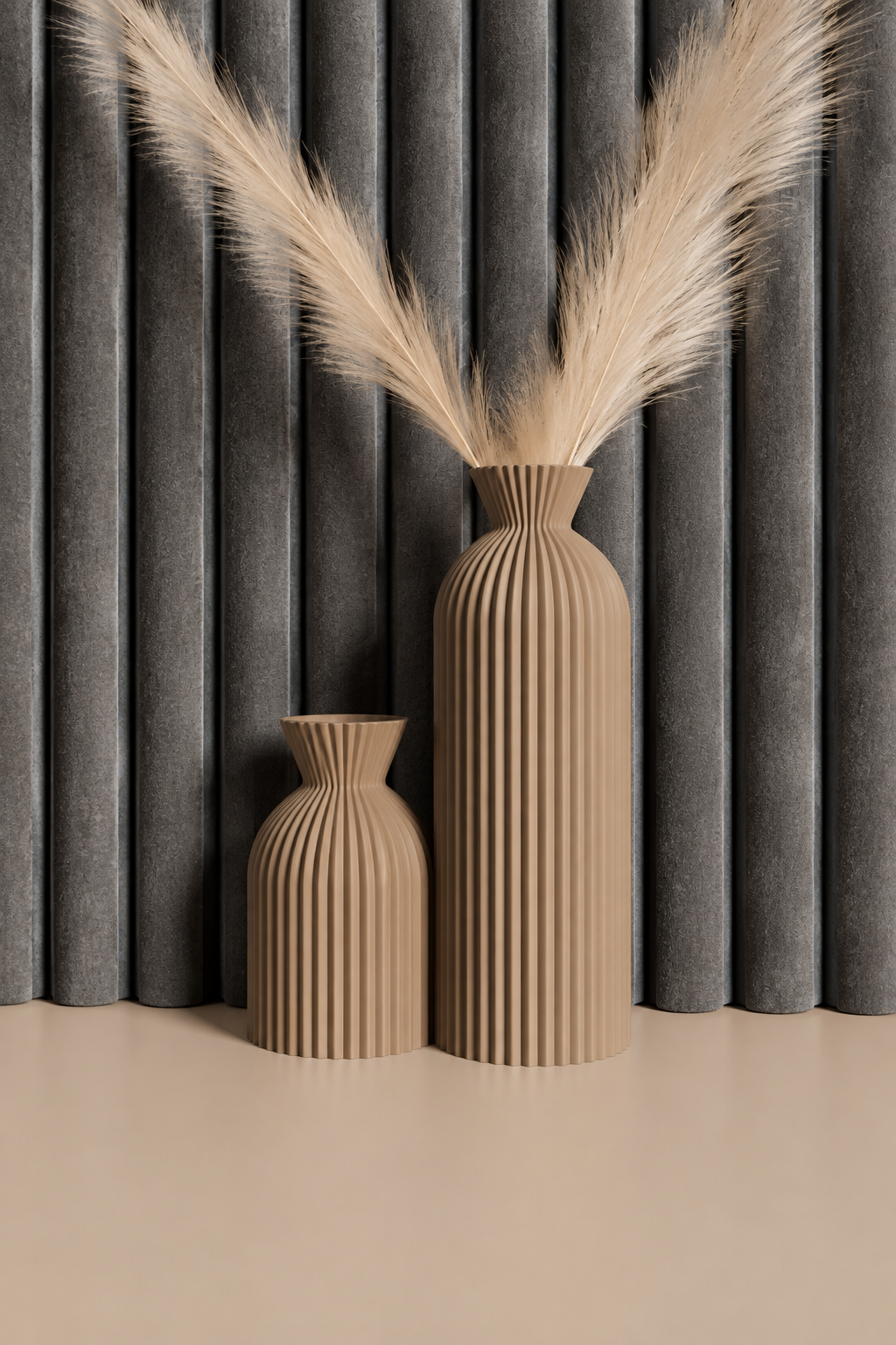 Akoestische panelen  280 x 60cm - Suede - Grijs
