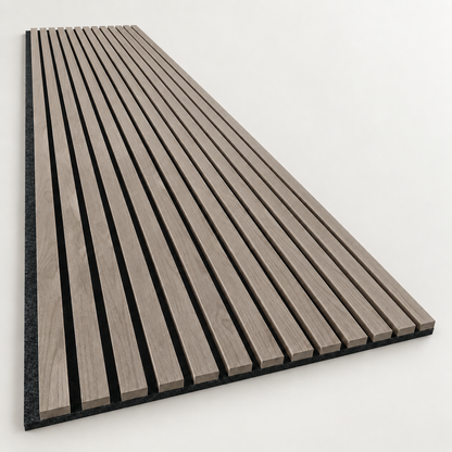 Akoestische wandpanelen - 280 x 60 x 2.2 cm - Walnoot Eiken - Lattenwand - Akupanel - 3 zijdig houtfineer