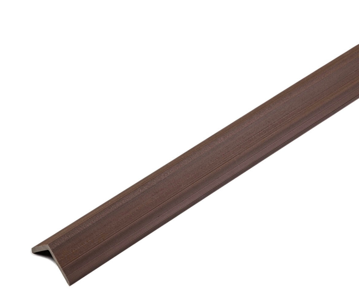 Afwerkprofiel Buitenhoek Buitenpaneel - Gevelbekleding Composiet 3D - Walnoot eiken - 290cm