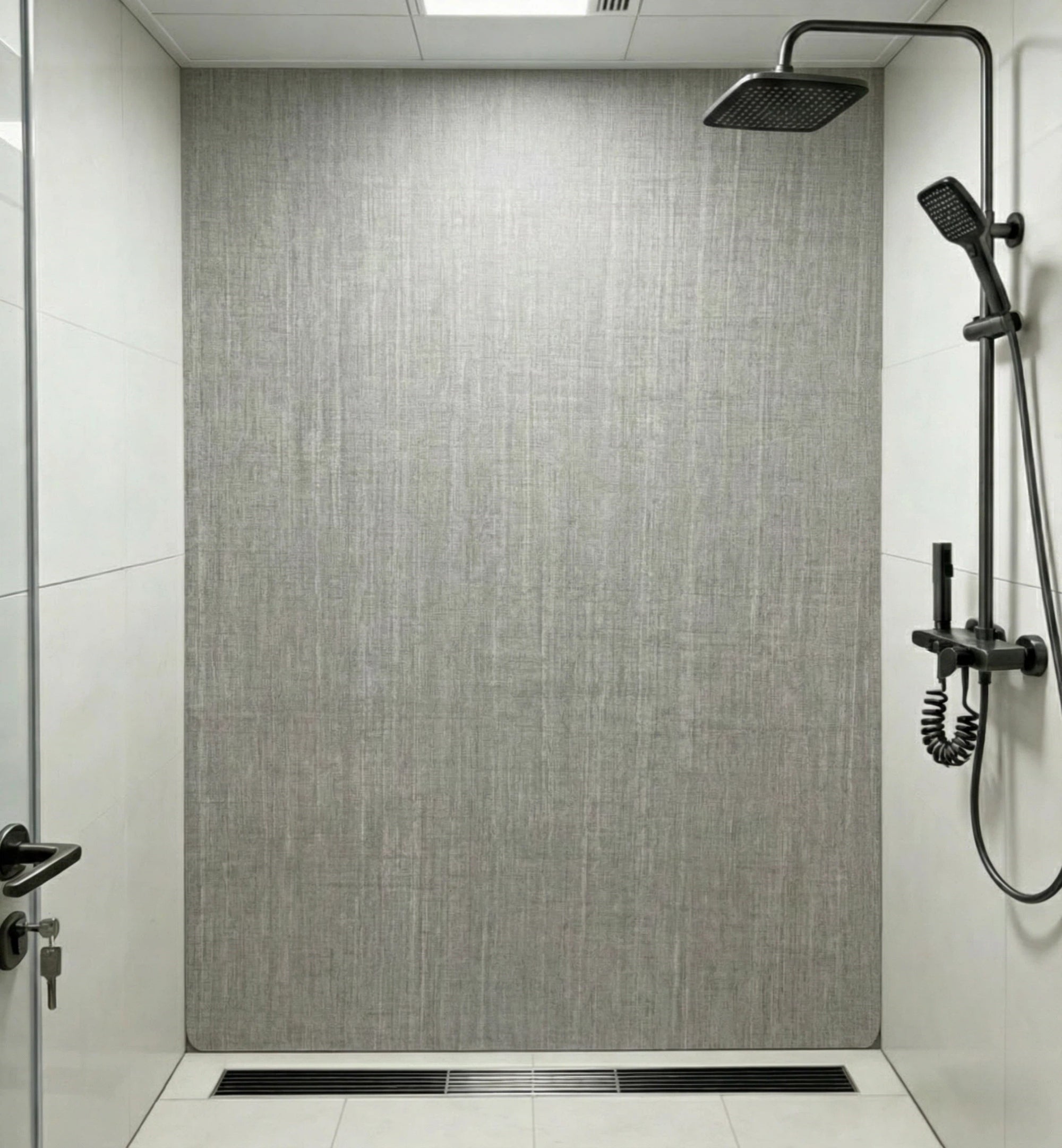 Linnen Japandi Wandpaneel - Natuurlijke Textuur - 280 x 122cm - Taupe