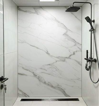 Marmeren wandpaneel plaat - Marmo Calacatta White hoogglans - 280 x 122 x 0.5cm