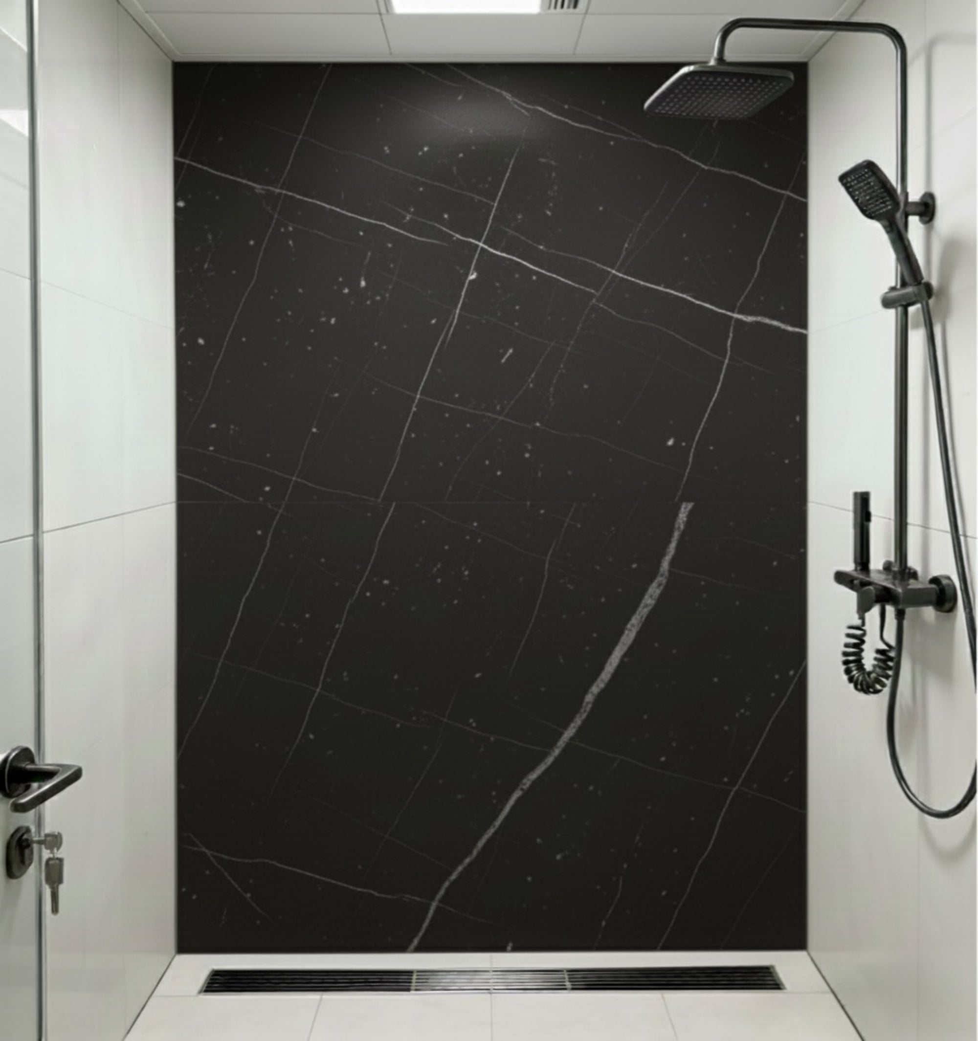 Marmeren wandpaneel plaat - Marmo Nero - 280 x 122 x 0.5cm