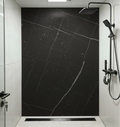 Marmeren wandpaneel plaat - Marmo Nero - 280 x 122 x 0.5cm