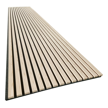 Akoestische wandpanelen - 280 x 60 x 2.2 cm - Rustiek Naturel Eiken - Lattenwand - Akupanel - 3 zijdig houtfineer