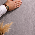 Suede Wandpaneel - Natuurlijke Textuur - 280 x 122cm - Grijs