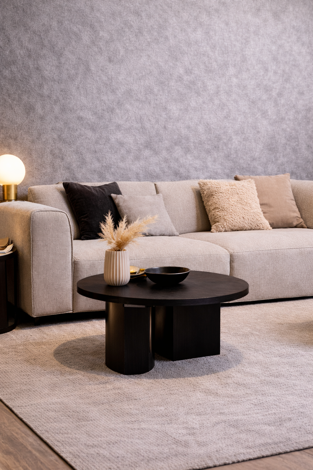 Suede Wandpaneel - Natuurlijke Textuur - 280 x 122cm - Grijs