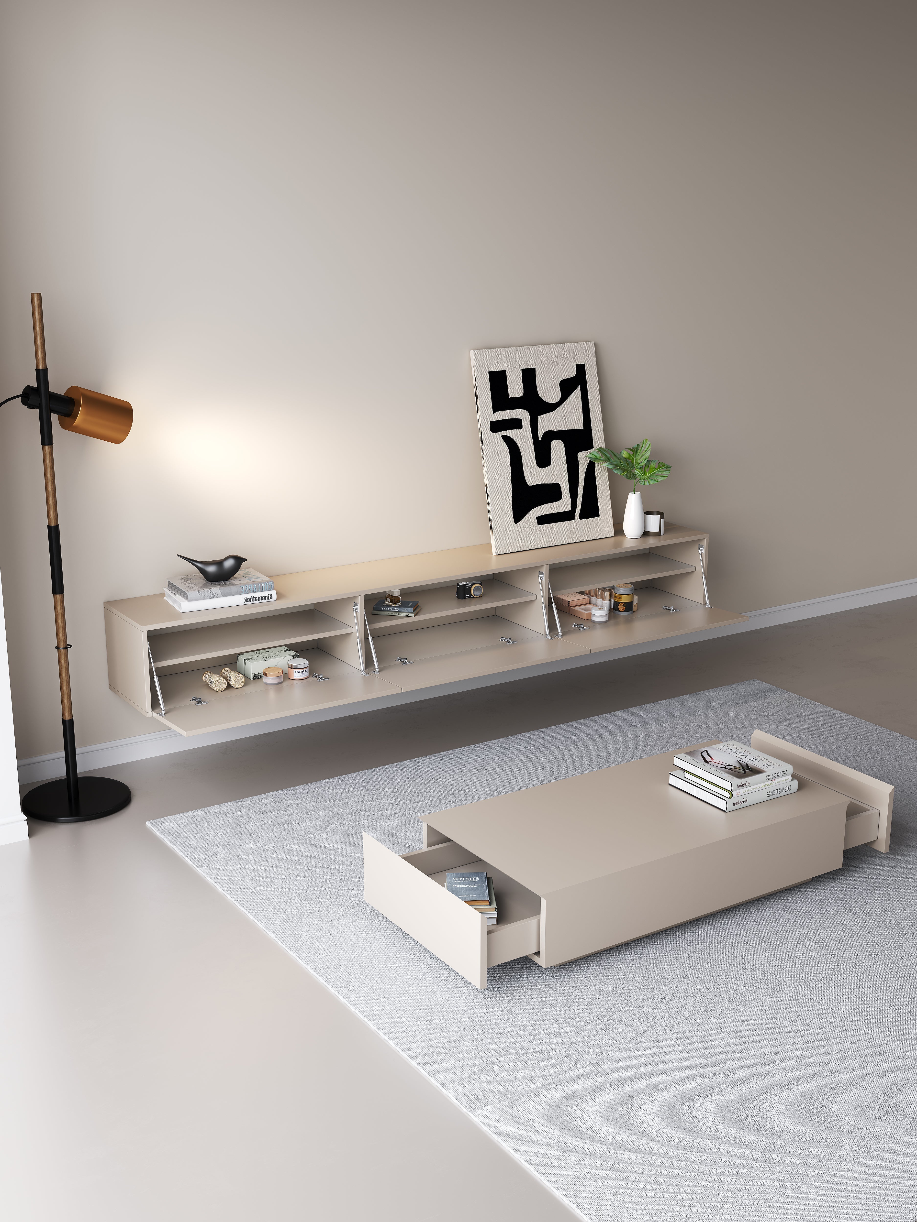 Chic TV Meubel 180cm – Japandi Beige