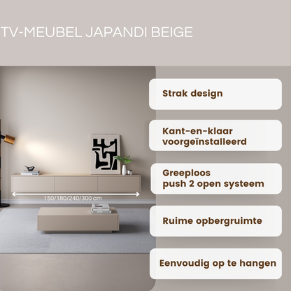 Chic TV Meubel 300cm – Japandi Beige